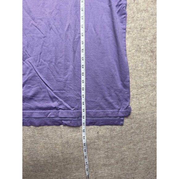 Peter Millar 100% Cotton Purple Print Short Sleeve Polo Shirt Men's Size XL - Picture 6 of 6